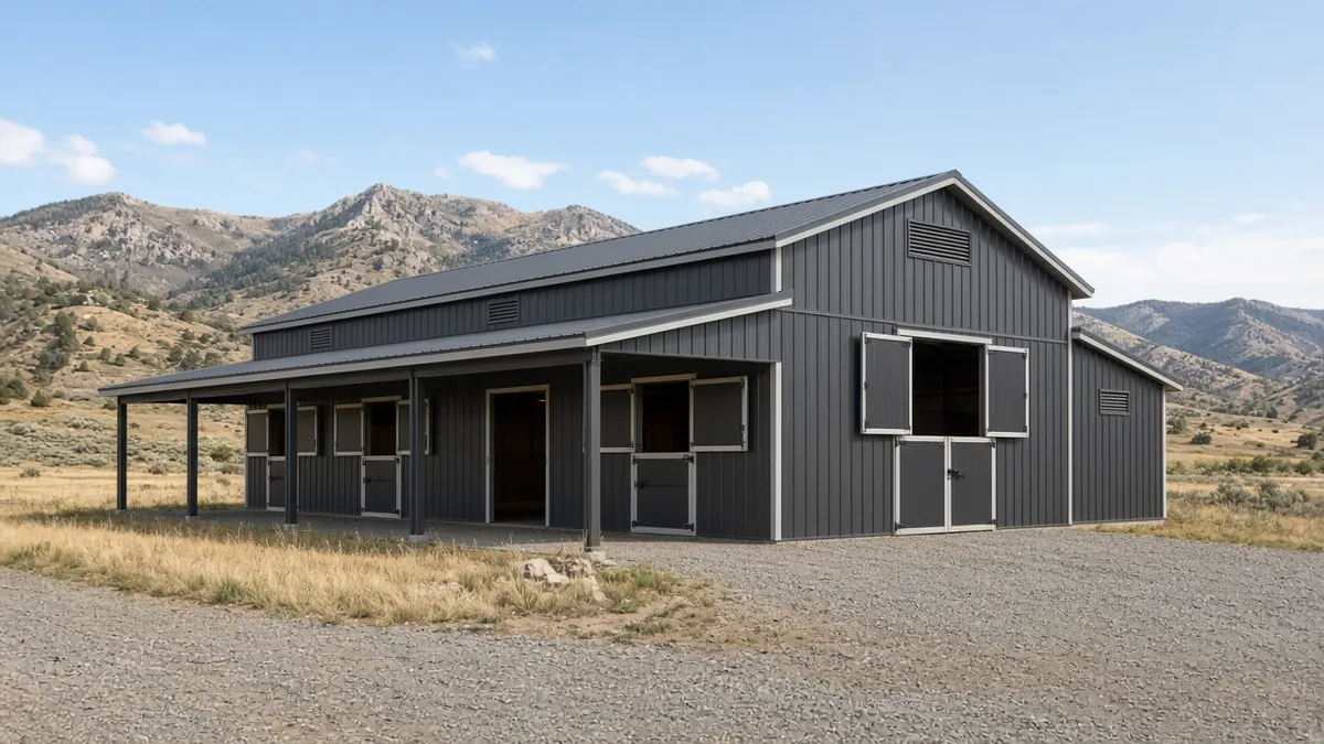 Design inspiration: dark metal agricultural barn